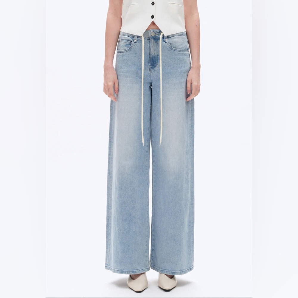 Bayeas high rise drawstring baggy denim jeans size 29